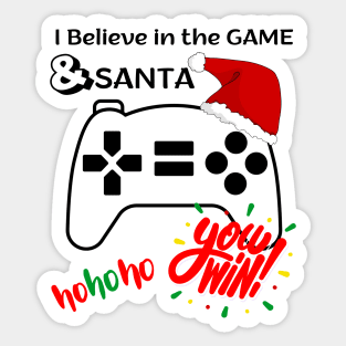 I Believe is the Game and Santa Sticker